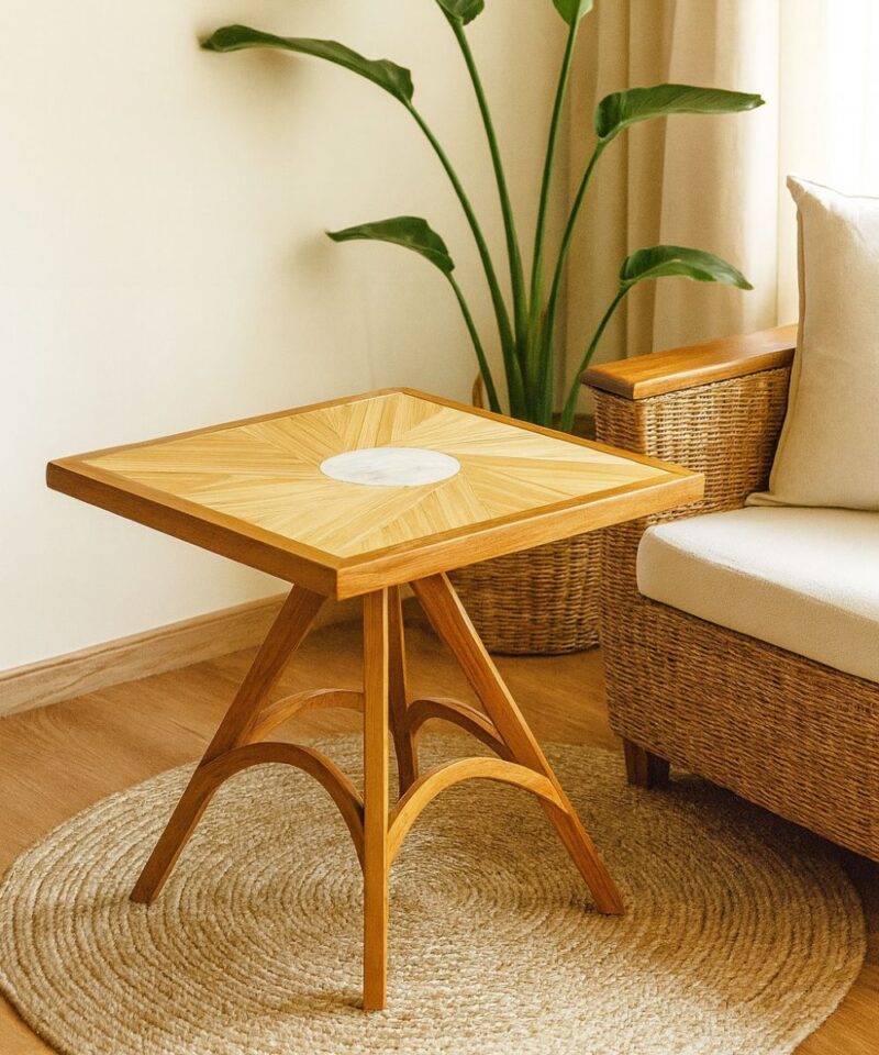 Coffee Table (with Coco and Seashell Top) | Bali Rattan